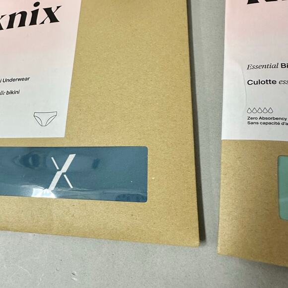 Knix Essential No-Show Bikini Set of 2 Pistachio & Tidepool Size Medium‎ NWT - Picture 8 of 16